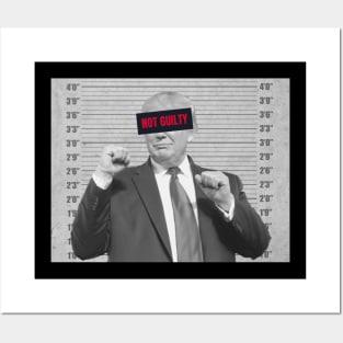 Trump mugshot not guilty Posters and Art